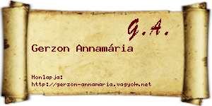 Gerzon Annamária névjegykártya